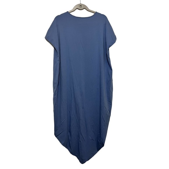 Universal Standard Geneva Dress Blue Asymmetric Large - Picture 5 of 5